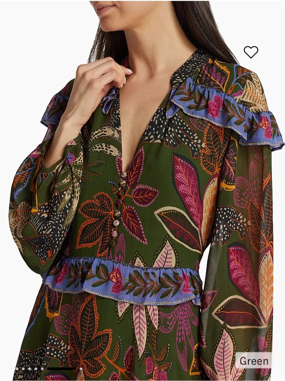 FARM Rio Wild Jungle Handkerchief Midi-Dress - Picture 6 of 16